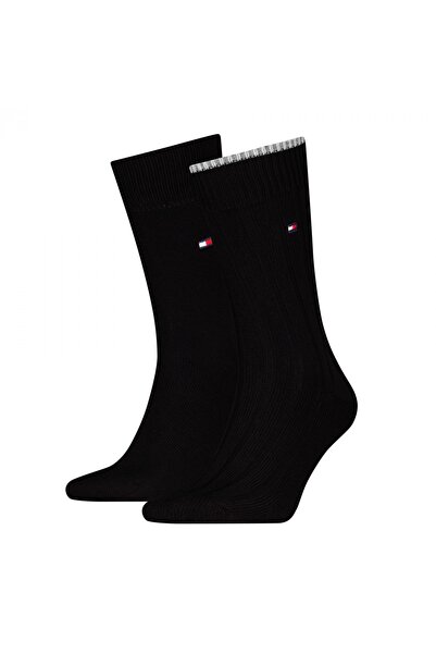 Tommy Hilfiger TH MEN SOCK 2P STRUC Erkek Siyah Çorap - S701236317