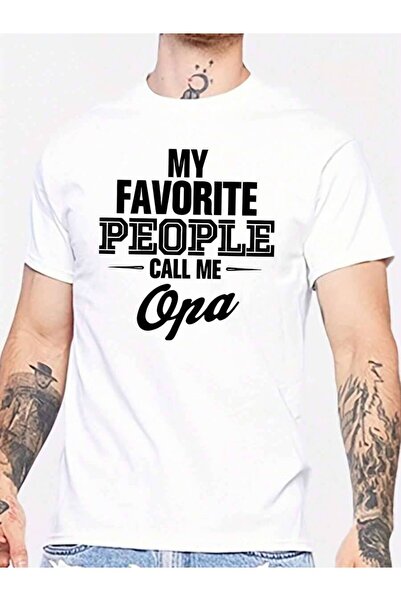 kai22 تي شيرت رجالي بأكمام قصيرة مطبوع عليه 'Opa' Granddad، تي شيرت كاجوال لف...