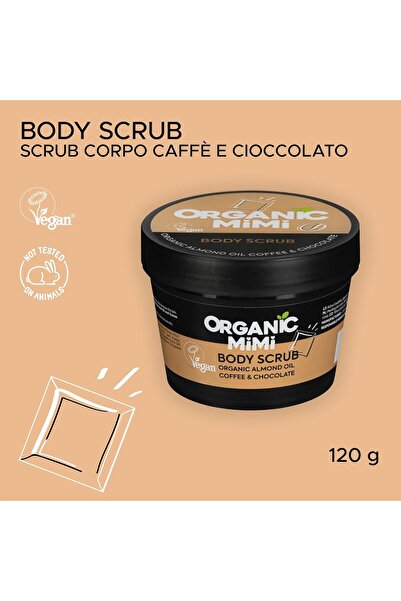 ORGANİC MİMİ Coffee & Chocolate Body Scrub | Natural Sea Salt & Sugar Exfolia...