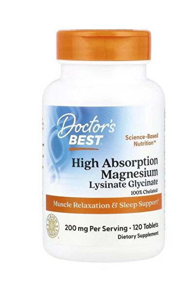 Doctor's Best مكمل المغنيسيوم 200 ملغ - تركيبة عالية الامتصاص - 120 قرص لدعم ...