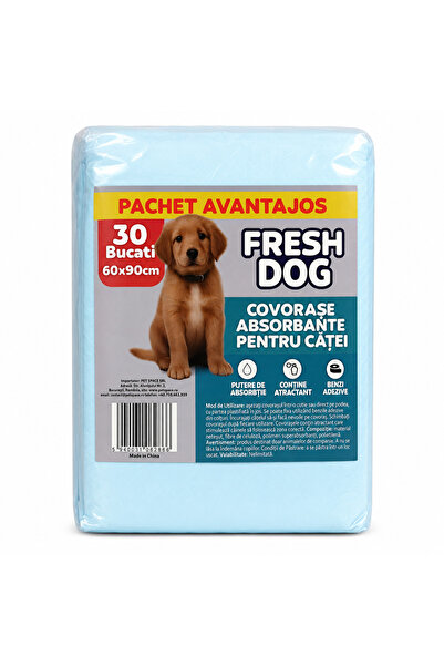 FRESH dog Απορροφητικά υγιεινά χαλάκια για κουτάβια, 60 × 90 εκ., 30 τεμάχια