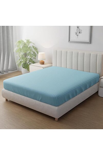 GENERAL Hotel Lenine Club Microfiber Striped Pattern Elastic Fitted Bed Sheet...