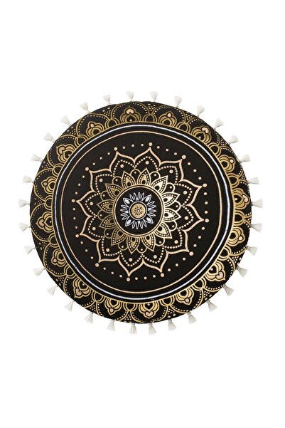 Zâna Casei Pernă decorativă Black Summer cu model cu mână în relief din folie...
