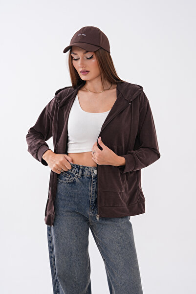 Mega Life Kangaro Pocket Zippered Pique Modal