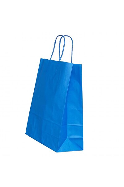 MC Micostore Punga hartie maner rasucit 18 x 8 x 22 cm albastru/alb papiroti