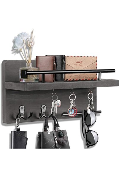 ourwarm Orwurm Key Holder, Key Holder for Wall Decor with 5 Key Hooks, Wooden...
