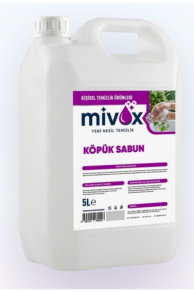 mivox Köpük sabun 5 litre yeni formül