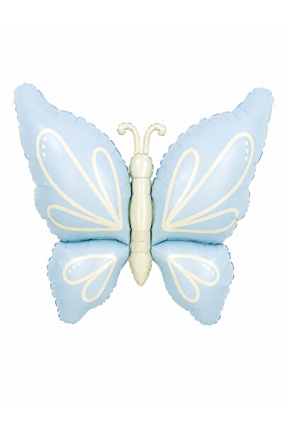 party mix Butterfly Foil Balloon 80X60 cm Cream Powder Pink Blue Retro Birthd...