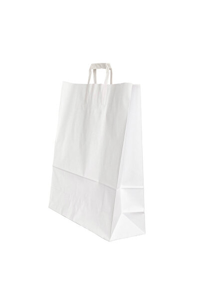 MC Micostore Χάρτινη τσάντα με φαρδιά λαβή 45 x 17 x 48 εκ. λευκό/λευκό papiroti