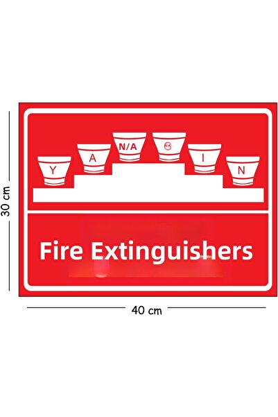 Mayeka Metal Fire Buckets 30X40 cm A3 Warning Work Safety Sign