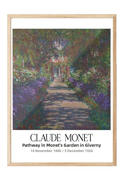 Postifull Claude Monet - Aleea din grădina lui Monet din Giverny, Tablou înră...