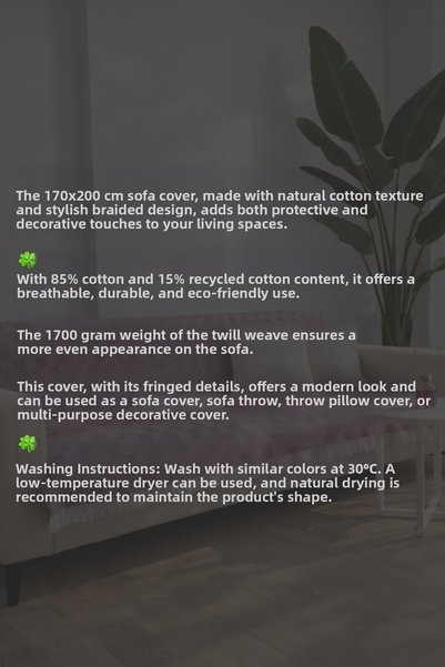 Miracolo Home Cotton Pieces of Sofa Cover Shawls Non-Slip Textured Multi-Purpose Sofa Bed Cover