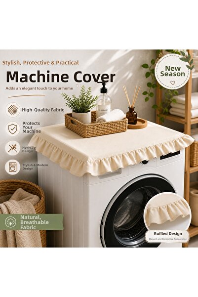 Sister Home Design Vintage- Boho Ruffled Washing Machine Cover 60X60 Cm.