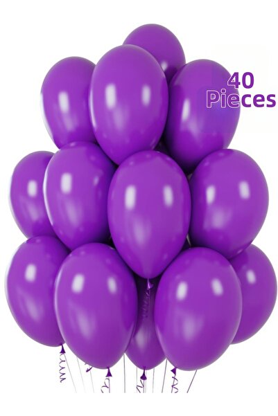 Işıltı Balon Dükkanı Purple Balloons Shiny Party Balloon Graduation, Engageme...