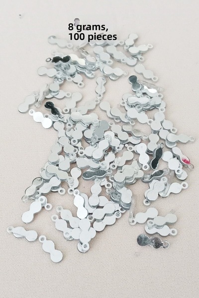 Generic Brand Oya evening bracelet necklace plexi metallic plastic sequin sil...
