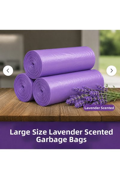 MR.NEJAT 30 Pieces 65*70 Lavender Scented Large Size Trash Bags 3*10