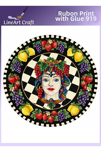 LİNEART Iron-On Rubon Transfer Printing for Wood & Fabric Transfer No:Rb919-3...