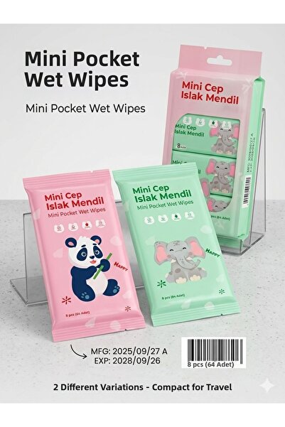 kumkumticaret Kumkum Ti̇caret 8-Pack Wet Wipes