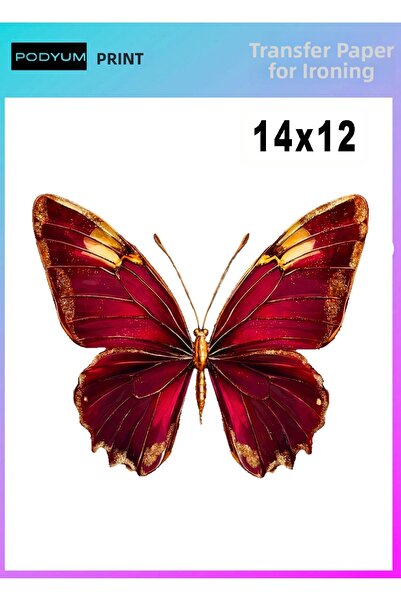 podyum baskı Iron-On Dtf Printing Butterfly Crest T-Shirt Custom Print Girl