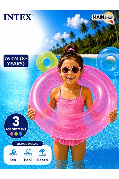 MAİN SHOP Intex Transparent Colorful Neon Children's and Adult's Sea Ring 76 ...