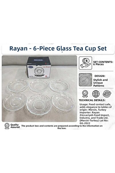 Rayan Tea Plate 6 Pieces Patterned Joker Series