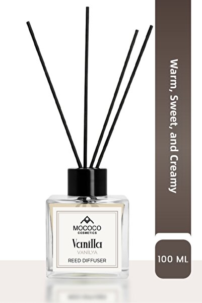 MOCOCO COSMETICS Odorizant de cameră cu bețișoare de bambus, aromă de vanilie...