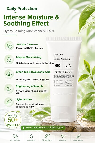 Barulab Greentea Hydro Calming Sun Cream with Green Tea and Chemical Filter -...