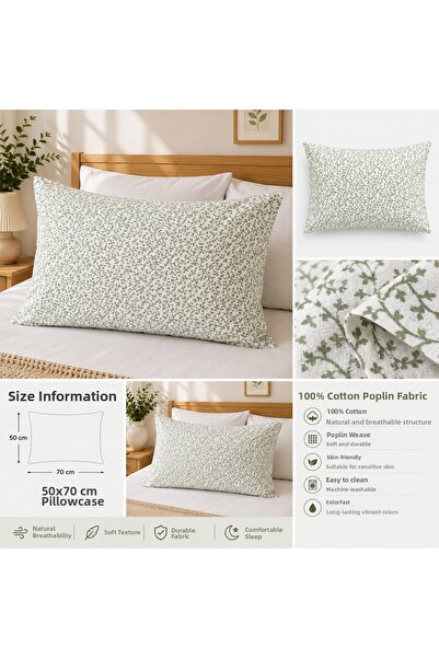 DOĞA EV TEKSTİLİ Doğanın Tüm Renkleri 2-Pack Pillowcases 50X70 - 100% Cotton ...