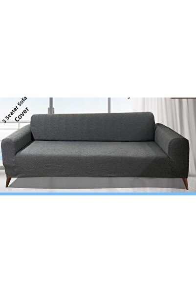 Mandaş Bohemian Stretch Maxi Sofa Bed Cover Wide Usage K Gray 3+3