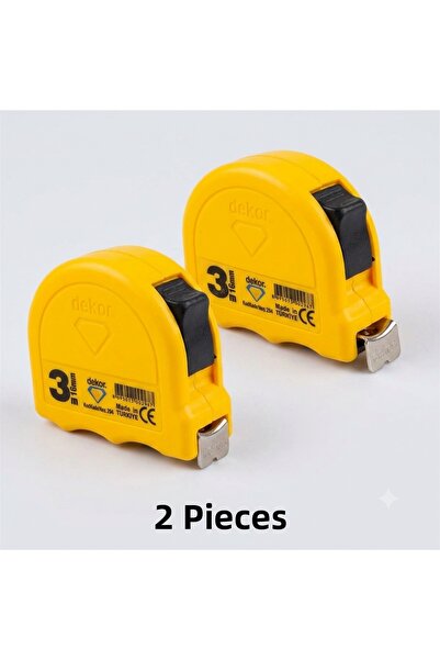 Dekor Measuring Tape 3 Meters X 16 mm with Shockproof Stopper (2 Pieces) Shipped
