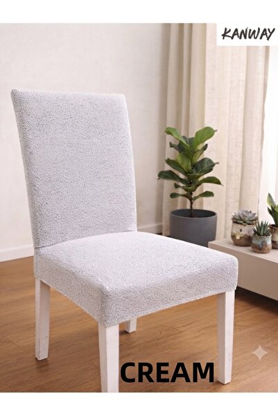 kanway Straw Pattern Chair Cover Lycra Flexible Washable Chair Cover (1Pcs)