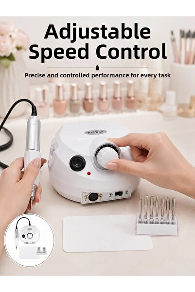 ARMÜZ Low Noise Nail Drill Set Salon and Home Use New Generation