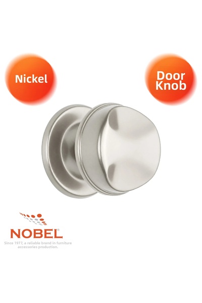 Nobel Rose Dove Door Knob, Door Knob, Metal, Nickel Satin