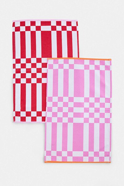 TRENDYOLMİLLA HOME 2er-Pack Küchentücher mit geometrischem Muster 35x55cm TPH...