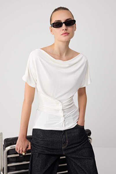 Trendyol Collection Bluză Ecru TWOSS26BZ01070