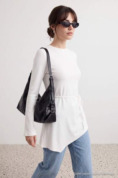 Trendyol Modest Ecru Regular Interlock Plain Knitted Tctaw27Uk00001