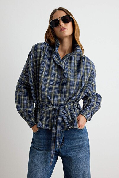 Trendyol Collection Blue Shirt Twoaw27Go00076