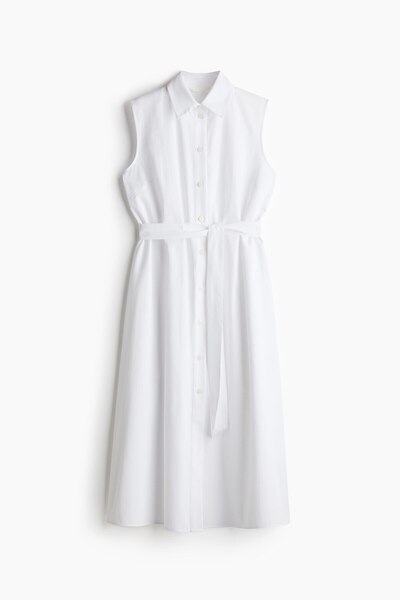 H&M Kuşaklı Gömlek Elbise