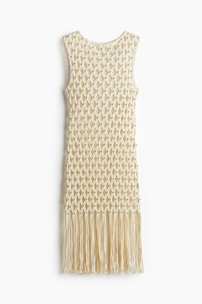 H&M Püsküllü File Elbise
