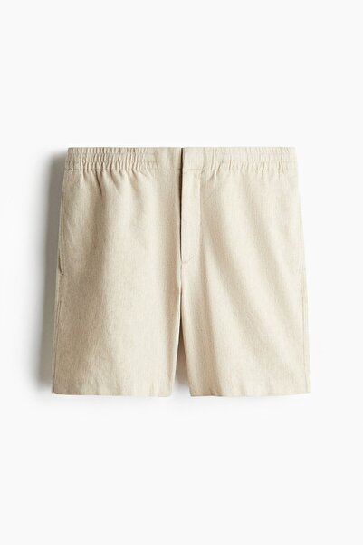 H&M Keten Karışımlı Şort Regular Fit
