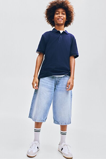 H&M Kot Şort Baggy Fit