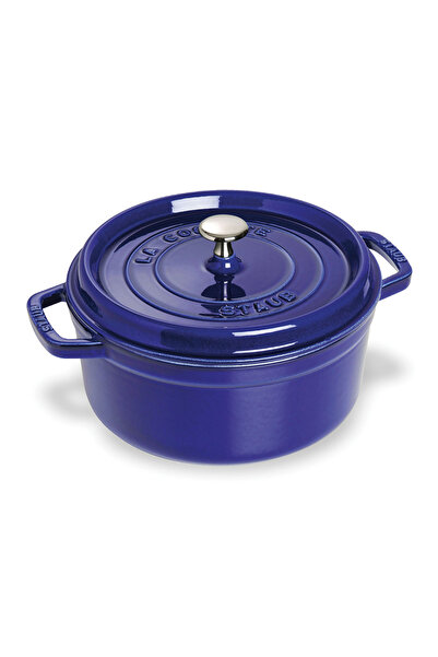 STAUB Döküm Tencere Yuvarlak 20 cm Koyu Mavi