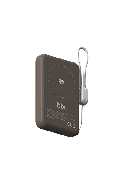 Bix PB121 Qi2.2 Sertifikalı 25W Kablosuz Magsafe 10000mAh Semi-Solid State Po...