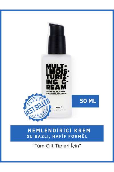 Leef Nemlendirici Yüz Kremi Üre Hyaluronik Asit Derin Nem Cilt Bariyeri Tüm C...