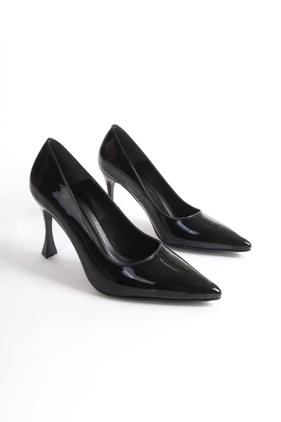 NITU Shoes Ψηλοτάκουνο μαύρο λουστρίνι στιλέτο