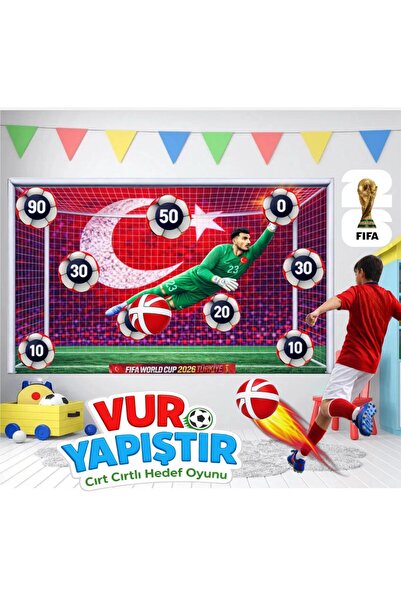 htauto YENİ MODEL Çocuk Futbol Hedef Oyunu Cırt Cırtlı Kaleci Puanlı Skor Pan...