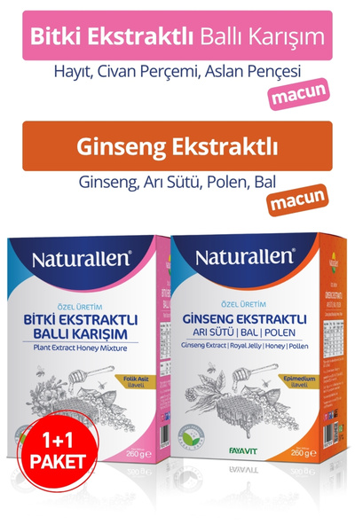 Naturallen Bitki Ekstraktlı Ve Ginseng Ekstraktlı (1+1 PAKET)