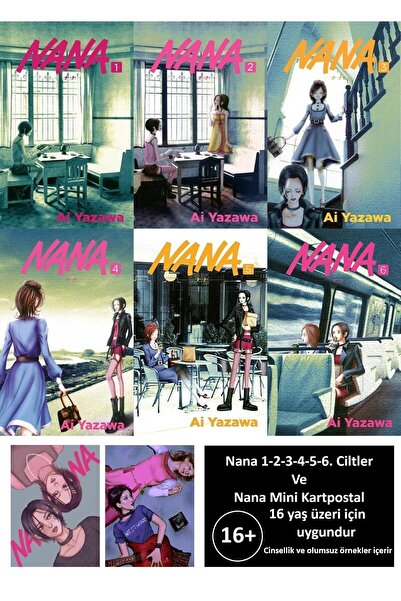 Marmara Çizgi Yayınları Nana 1-2-3-4-5-6. Ciltler Manga Seti (6 Kitap) Ve Nan...