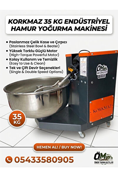 KORKMAZ 35 kg HAMUR YOĞURMA MAKİNASI