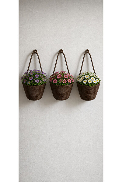ÖRGÜM Coș decorativ Mini ghiveci pentru flori Coș cu flori artificiale NU INC...